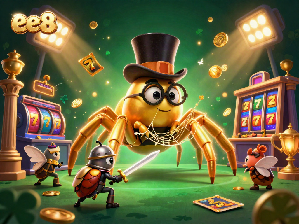 Play slots with ee 88 as a golden tarantula weaves a winning web of fortune.