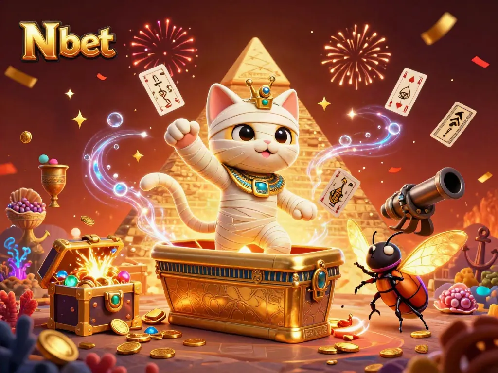 N bet elevates the gaming experience with a captivating 3D illustration showcasing exciting casino adventures.