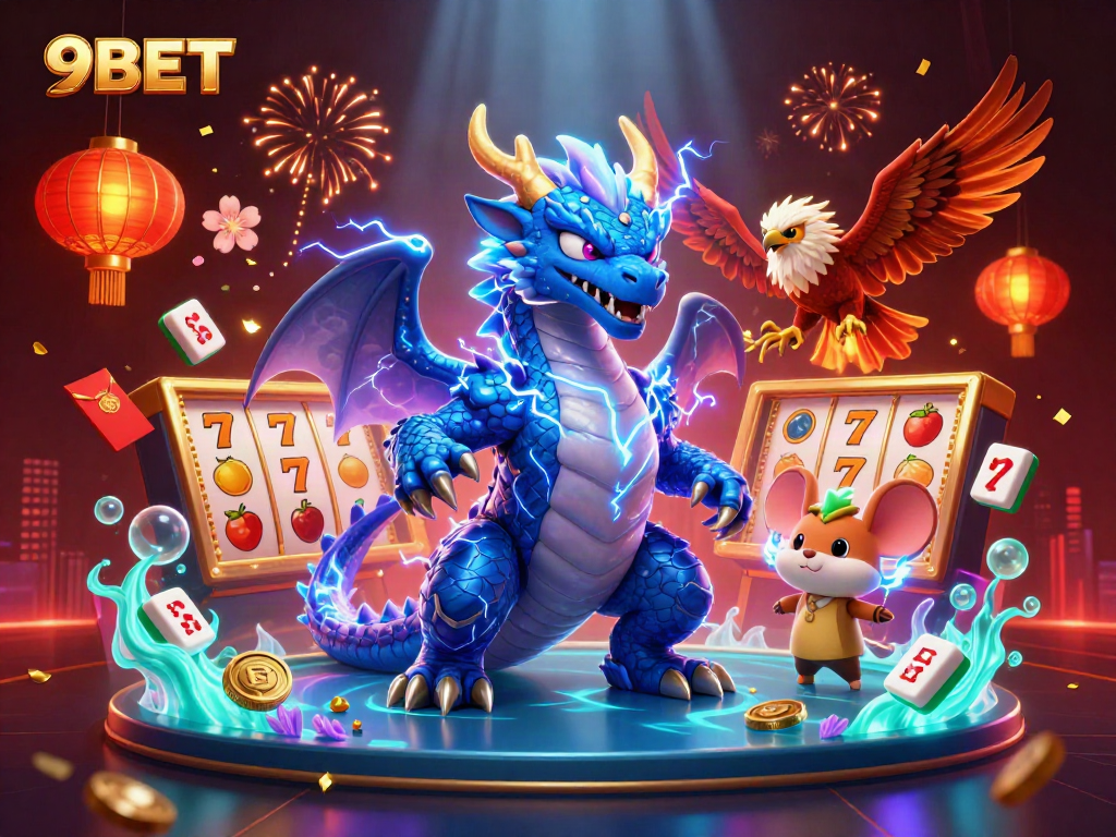 Experience thrilling games at 9BET, featuring exciting 3D casino elements and vibrant visuals.
