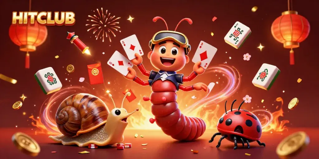 Hitclub features a lively scene with a cartoon dealer and high-roller characters surrounded by casino elements