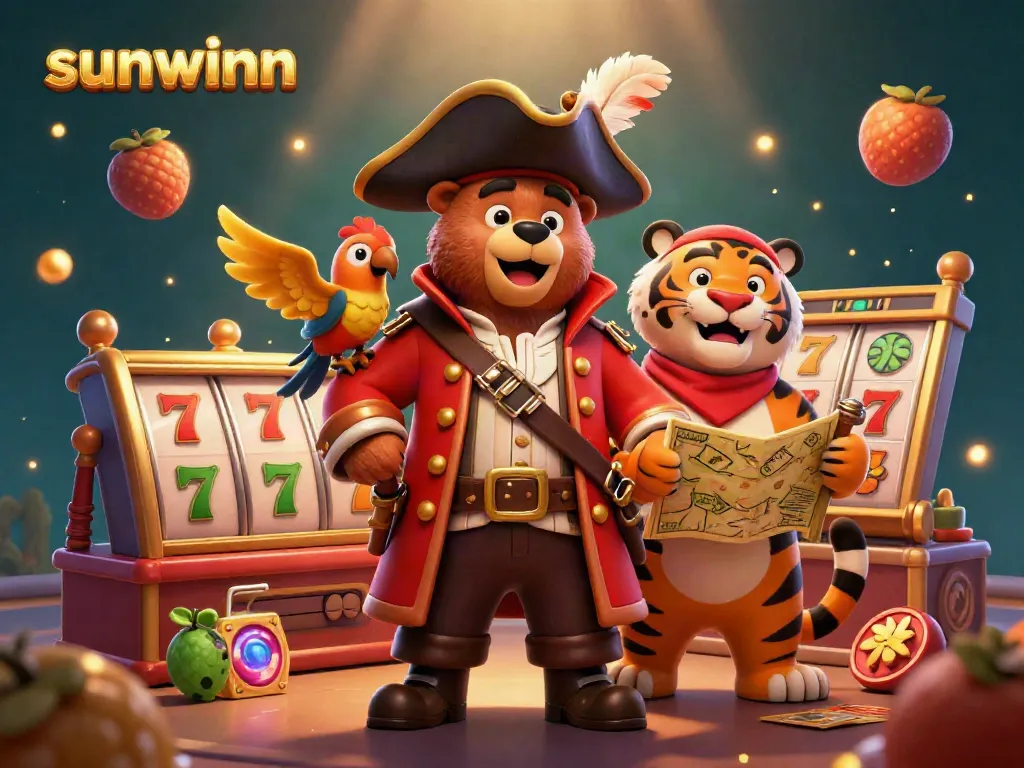 Experience thrilling gameplay at sunwinn with a vibrant casino scene featuring dynamic characters and exciting slot elements.