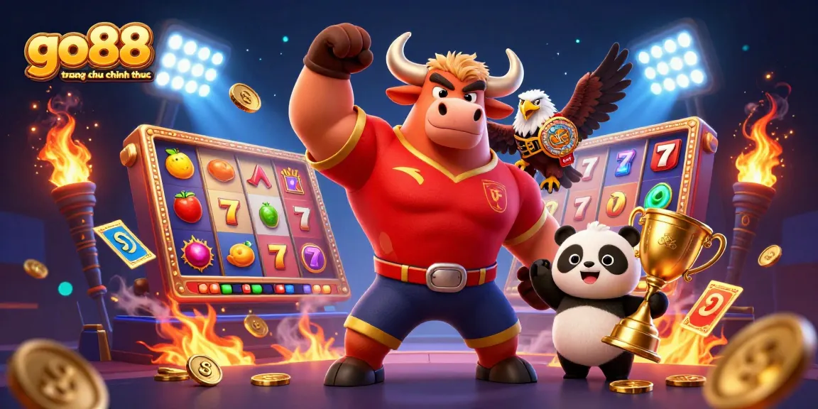 Experience thrilling slots action with go88 trang chu chinh thuc illustrated in a vibrant 3D scene.