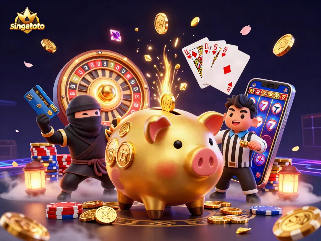 Engage in engaging gaming action with singatoto's vibrant casino scene featuring dynamic characters and rich visual elements.