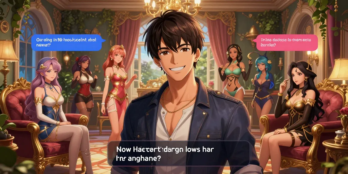 Engaging scene from a hentai game online featuring animated characters in a mansion