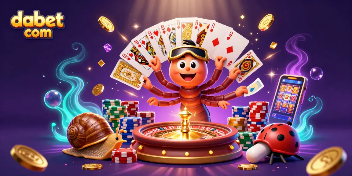 Engage with dabet com's lively casino atmosphere featuring adorable characters amidst vibrant gaming action.