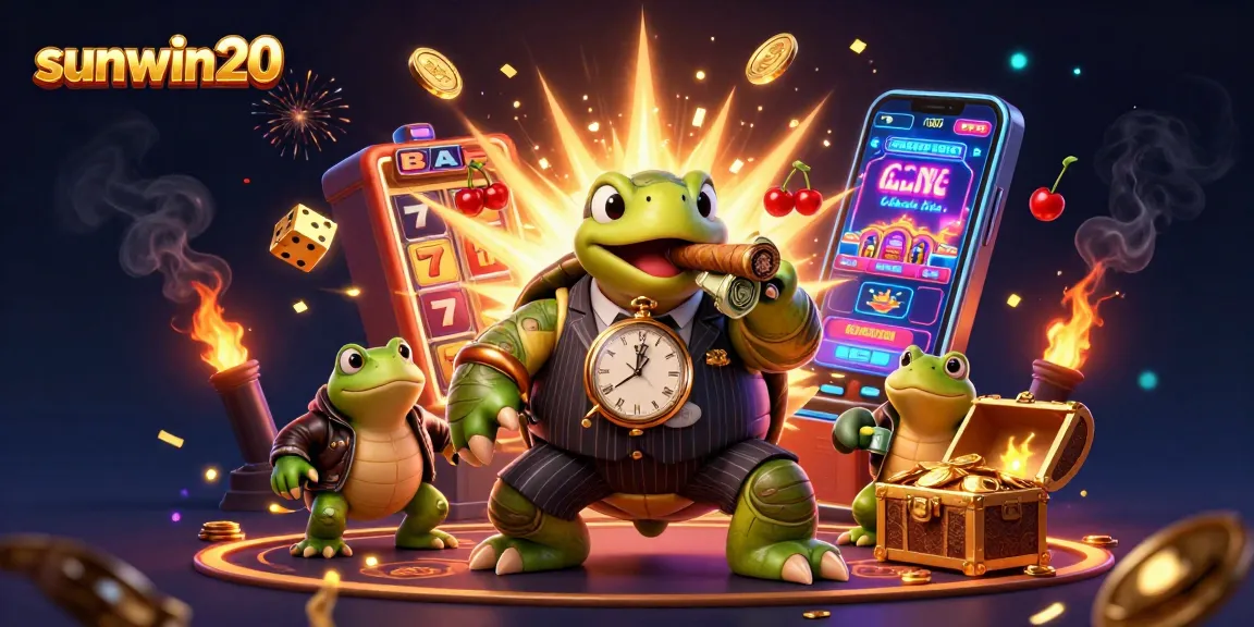 Experience winning excitement with sunwin20 in a vibrant 3D casino scene featuring dynamic characters and rich game elements.