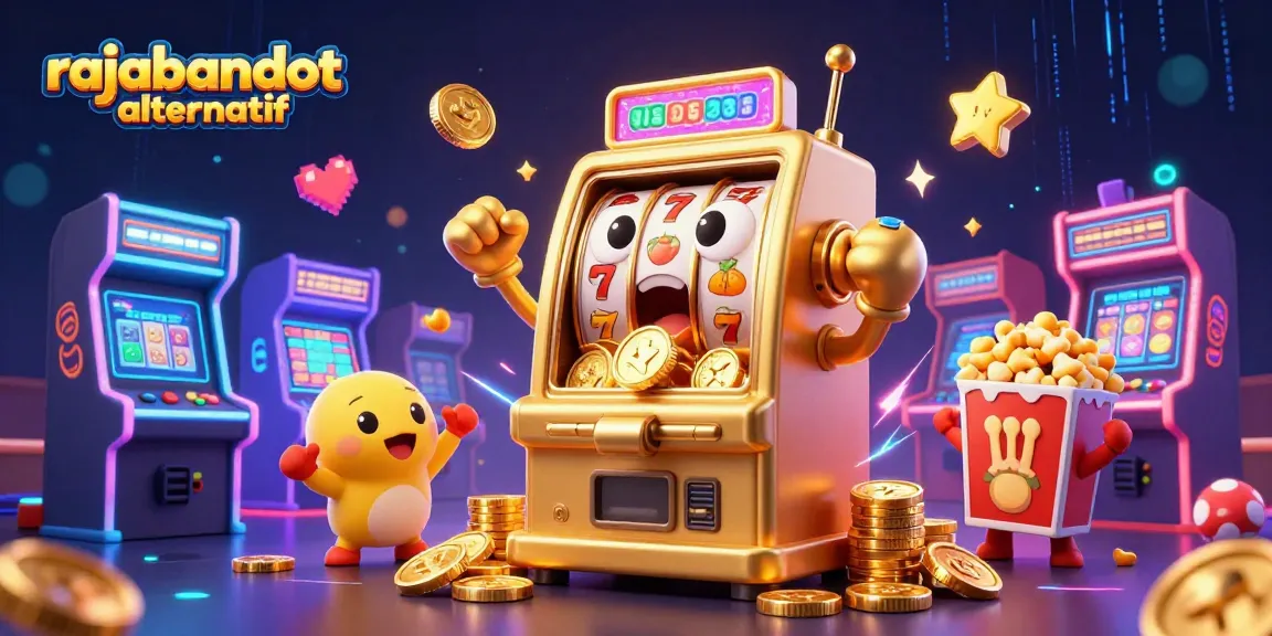 Winning at rajabandot alternatif with a slot machine celebrating a jackpot among cheering companions.