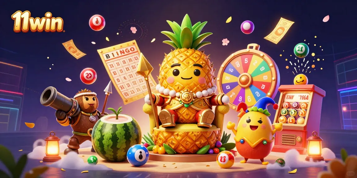 Experience the vibrant world of 11win with golden characters and dynamic lottery elements for immersive gaming fun.