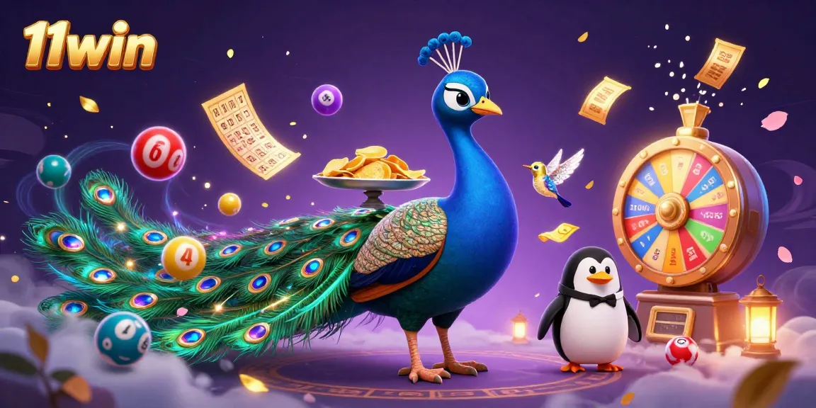 Join the action with 11win as vibrant lottery elements create an exciting casino atmosphere.