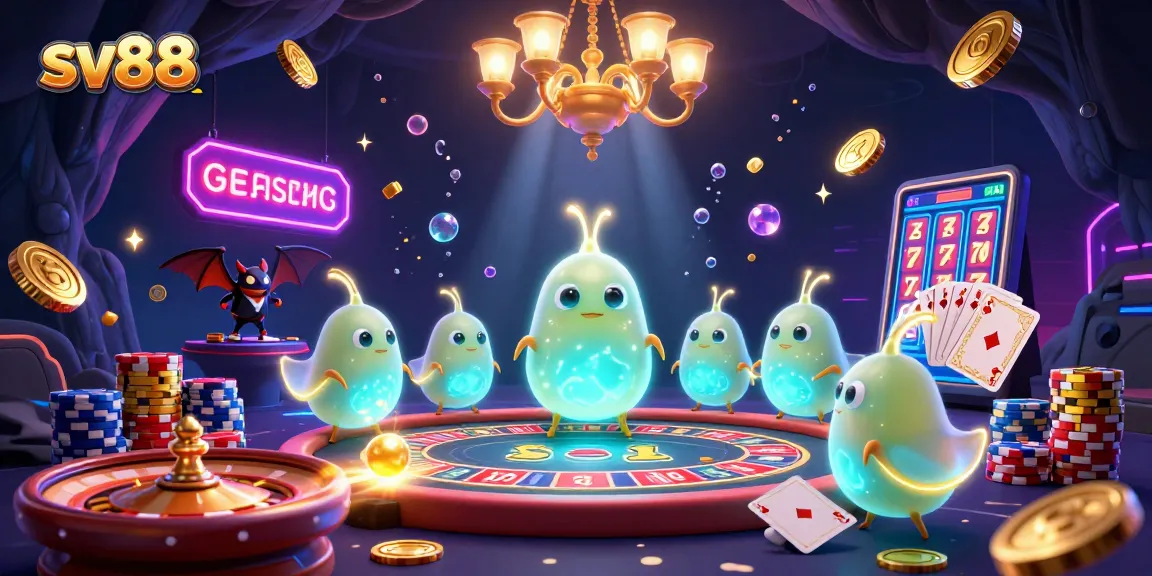 Experience exciting gameplay at sv88 with glowworms illuminating the vibrant cave casino atmosphere.
