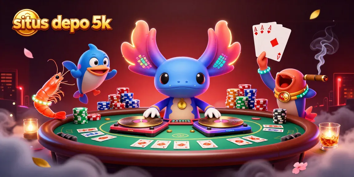 Engage with situs depo 5k excitement at a vibrant casino with a lively underwater party scene.